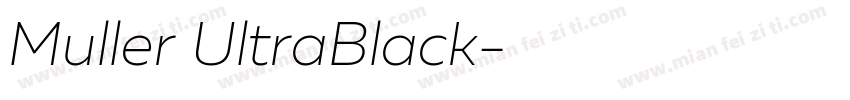 Muller UltraBlack字体转换